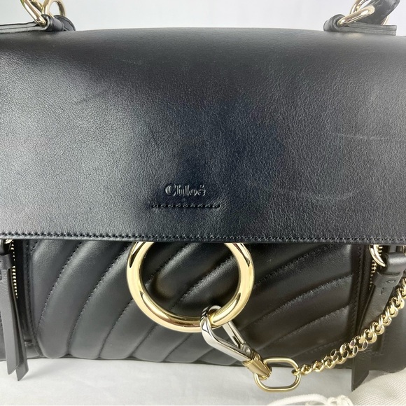 CHLOE Medium Faye Day Quilted Calf Leather Hand and Shoulder Bag Boho with COA - Picture 3 of 16